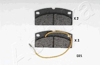 Ashika 50-00-021 - Brake Pad Set, disc brake car-mod.net
