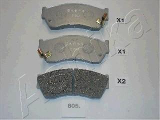Ashika 50-08-805 - Brake Pad Set, disc brake car-mod.net