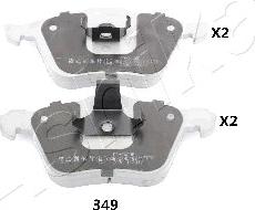 Ashika 50-03-349 - Brake Pad Set, disc brake car-mod.net
