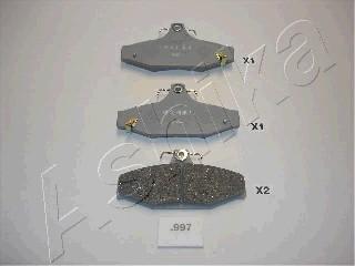 Ashika 51-09-997 - Brake Pad Set, disc brake car-mod.net
