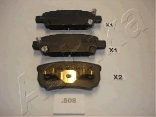 Ashika 51-05-508 - Brake Pad Set, disc brake car-mod.net