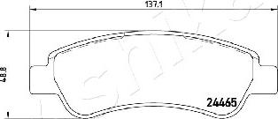 Ashika 51-00-0610 - Brake Pad Set, disc brake car-mod.net