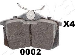 Ashika 51-00-00002 - Brake Pad Set, disc brake car-mod.net