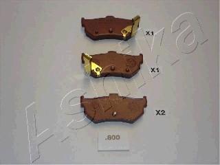 Ashika 51-08-800 - Brake Pad Set, disc brake car-mod.net
