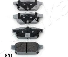 Ashika 51-08-801 - Brake Pad Set, disc brake car-mod.net