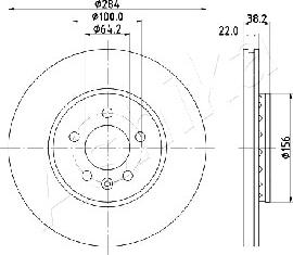 Ashika 60-04-442 - Brake Disc car-mod.net