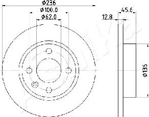 Ashika 60-00-0946 - Brake Disc car-mod.net