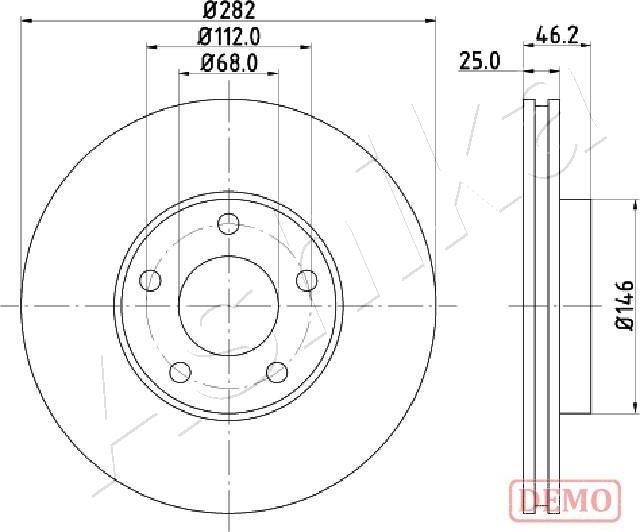 Ashika 60-00-0955C - Brake Disc car-mod.net