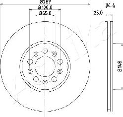 Ashika 60-00-0901 - Brake Disc car-mod.net