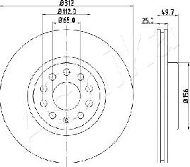 Ashika 60-00-0902 - Brake Disc car-mod.net