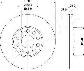 Ashika 60-00-0910 - Brake Disc car-mod.net