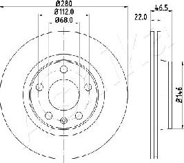 Ashika 60-00-0911 - Brake Disc car-mod.net