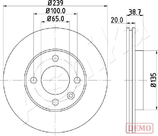 Ashika 60-00-0939C - Brake Disc car-mod.net