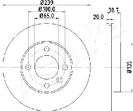 Ashika 60-00-0939 - Brake Disc car-mod.net