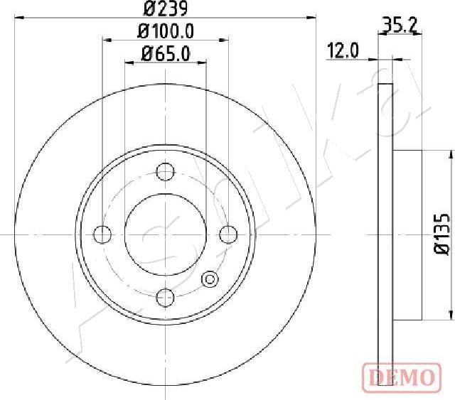 Ashika 60-00-0938C - Brake Disc car-mod.net