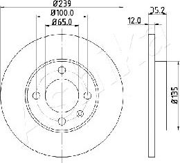 Ashika 60-00-0938 - Brake Disc car-mod.net