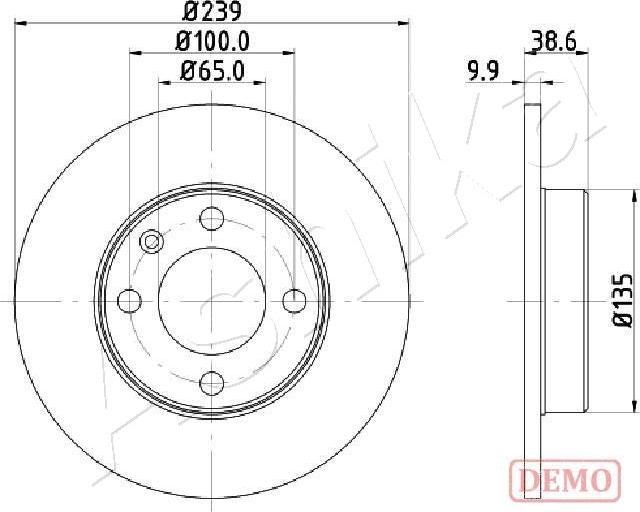 Ashika 60-00-0937C - Brake Disc car-mod.net