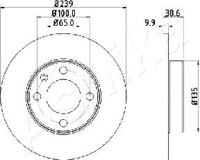 Ashika 60-00-0937 - Brake Disc car-mod.net