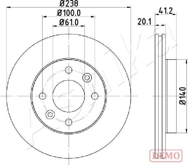 Ashika 60-00-0708C - Brake Disc car-mod.net