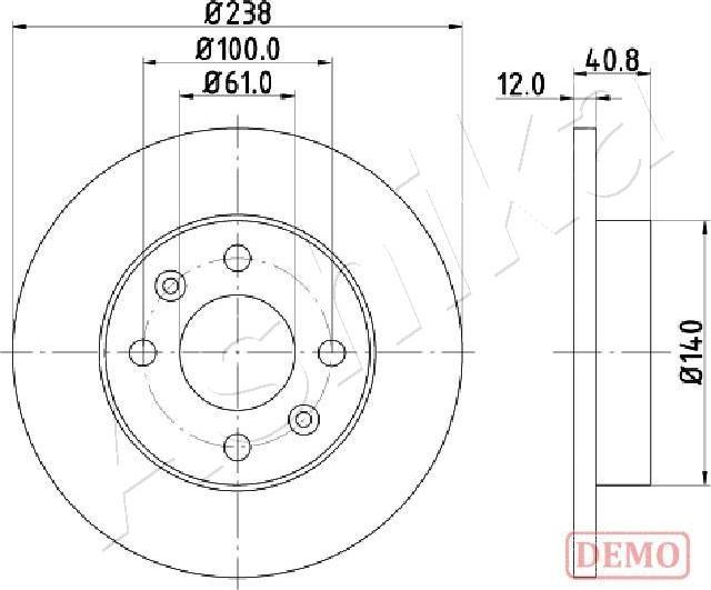 Ashika 60-00-0714C - Brake Disc car-mod.net
