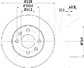 Ashika 60-00-0714 - Brake Disc car-mod.net