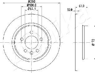 Ashika 61-04-426 - Brake Disc car-mod.net