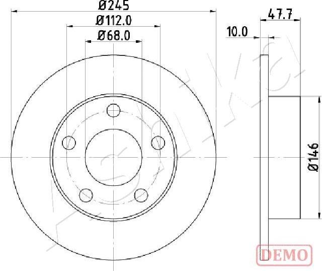 Ashika 61-00-0905C - Brake Disc car-mod.net