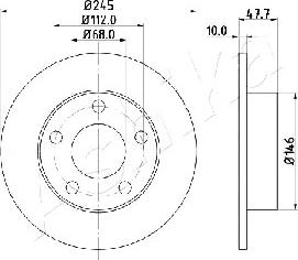 Ashika 61-00-0905 - Brake Disc car-mod.net