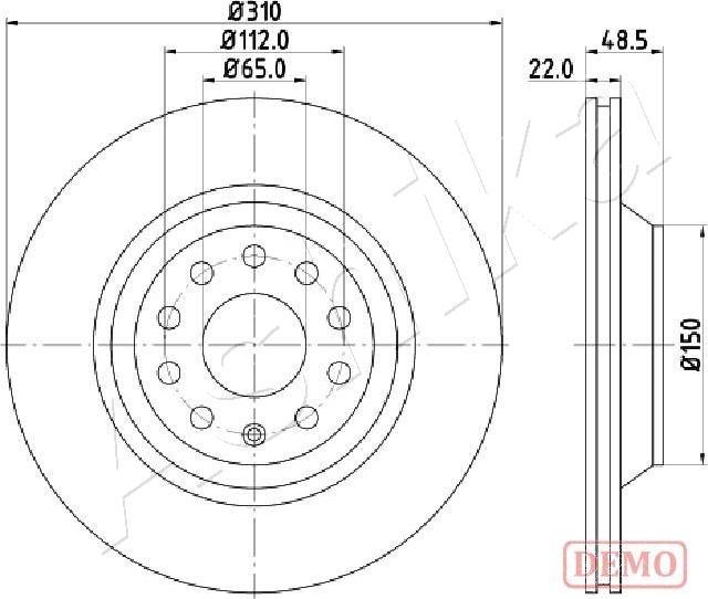Ashika 61-00-0903C - Brake Disc car-mod.net