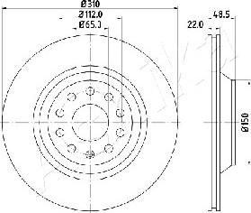 Ashika 61-00-0903 - Brake Disc car-mod.net