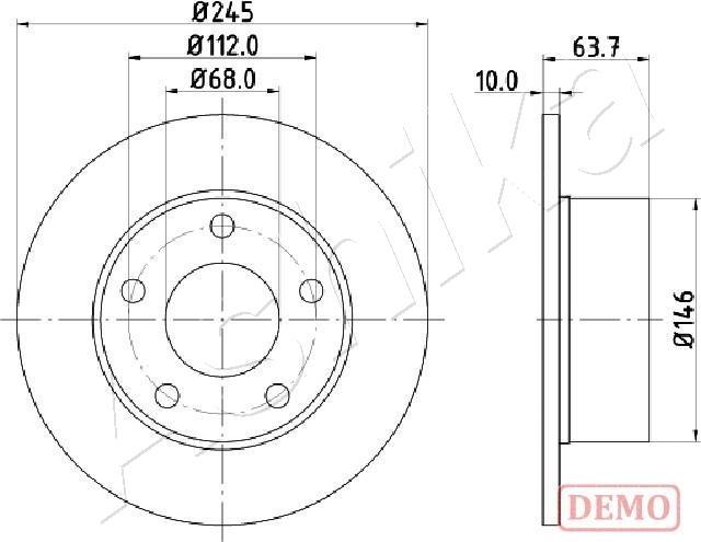 Ashika 61-00-0912C - Brake Disc car-mod.net