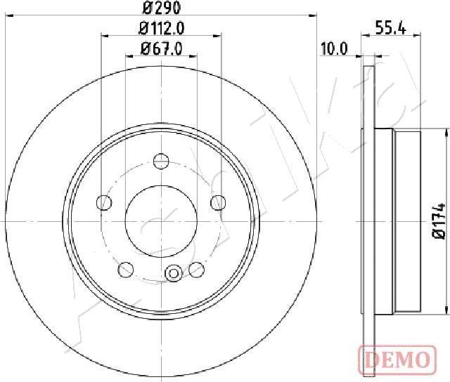 Ashika 61-00-0507C - Brake Disc car-mod.net