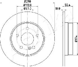 Ashika 61-00-0507 - Brake Disc car-mod.net