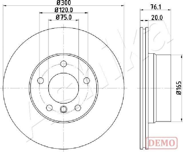 Ashika 61-00-0136C - Brake Disc car-mod.net