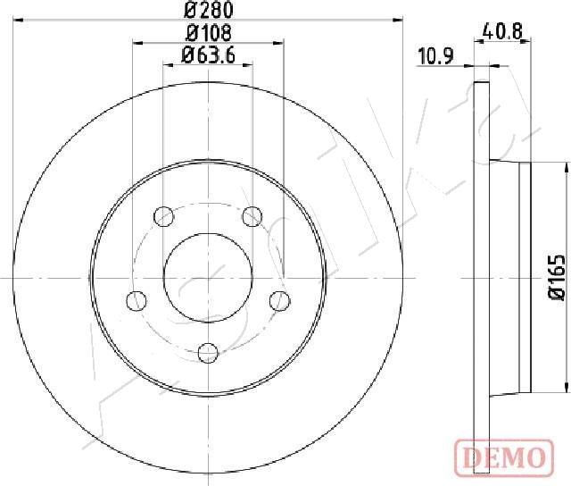 Ashika 61-00-0301C - Brake Disc car-mod.net