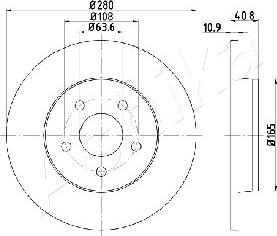 Ashika 61-00-0301 - Brake Disc car-mod.net