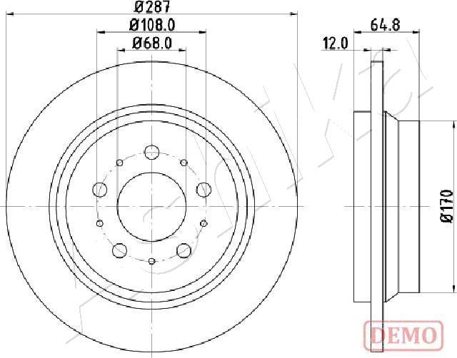 Ashika 61-00-0321C - Brake Disc car-mod.net
