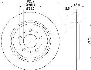Ashika 61-00-0321 - Brake Disc car-mod.net