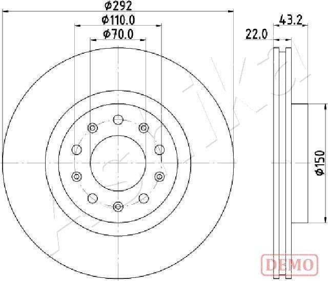 Ashika 61-00-0205C - Brake Disc car-mod.net
