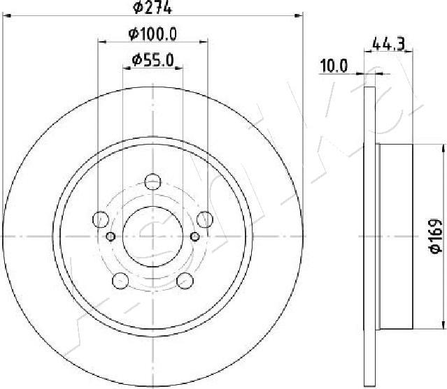 Ashika 61-02-271C - Brake Disc car-mod.net
