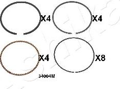 Ashika 34-34004M - Piston Ring car-mod.net