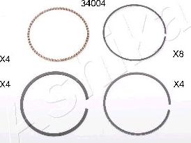 Ashika 31-34004 - Piston Ring car-mod.net