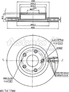 Ashuki 0990-1013 - Brake Disc car-mod.net