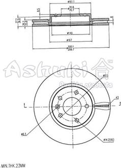 Ashuki 0990-7190 - Brake Disc car-mod.net