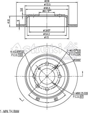 Ashuki 0993-9104 - Brake Disc car-mod.net