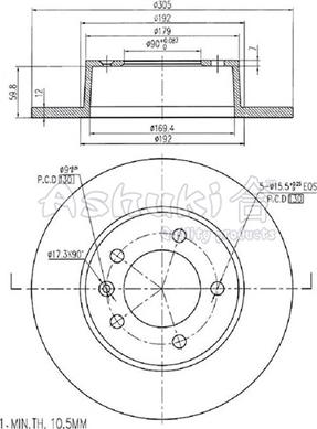 Ashuki 0993-4401 - Brake Disc car-mod.net
