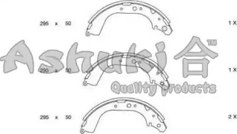 Ashuki 1050-9302 - Drum Brake Shoe Set car-mod.net