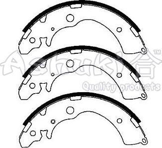 Ashuki 1050-0204 - Drum Brake Shoe Set car-mod.net
