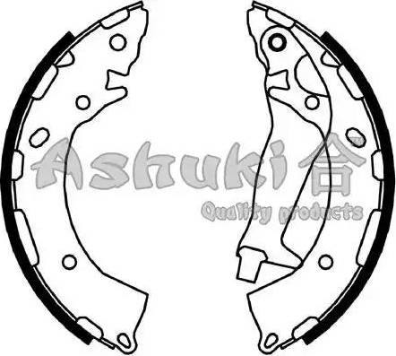 Ashuki 1050-3350 - Drum Brake Shoe Set car-mod.net