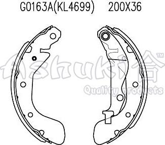 Ashuki 1050-7090 - Drum Brake Shoe Set car-mod.net